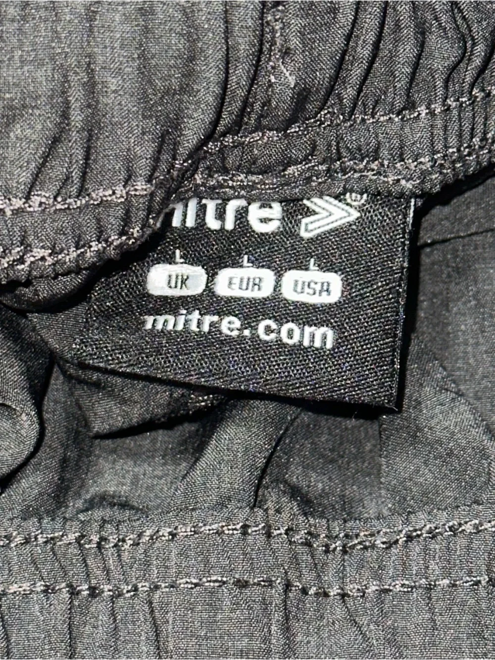 Mitre Men's Size L Black Athletic Shorts with Zip Pockets